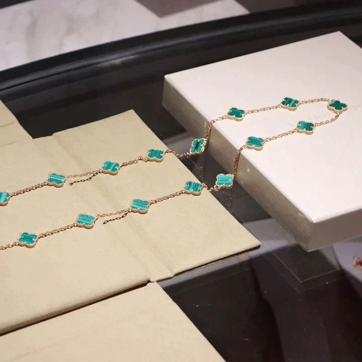 ¡®Star¡¯CLOVER 20 MOTIFS MALACHITE GOLD