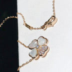 ¡®Star¡¯CLOVER MOP DIAMOND ROSE GOLD NECKLACE