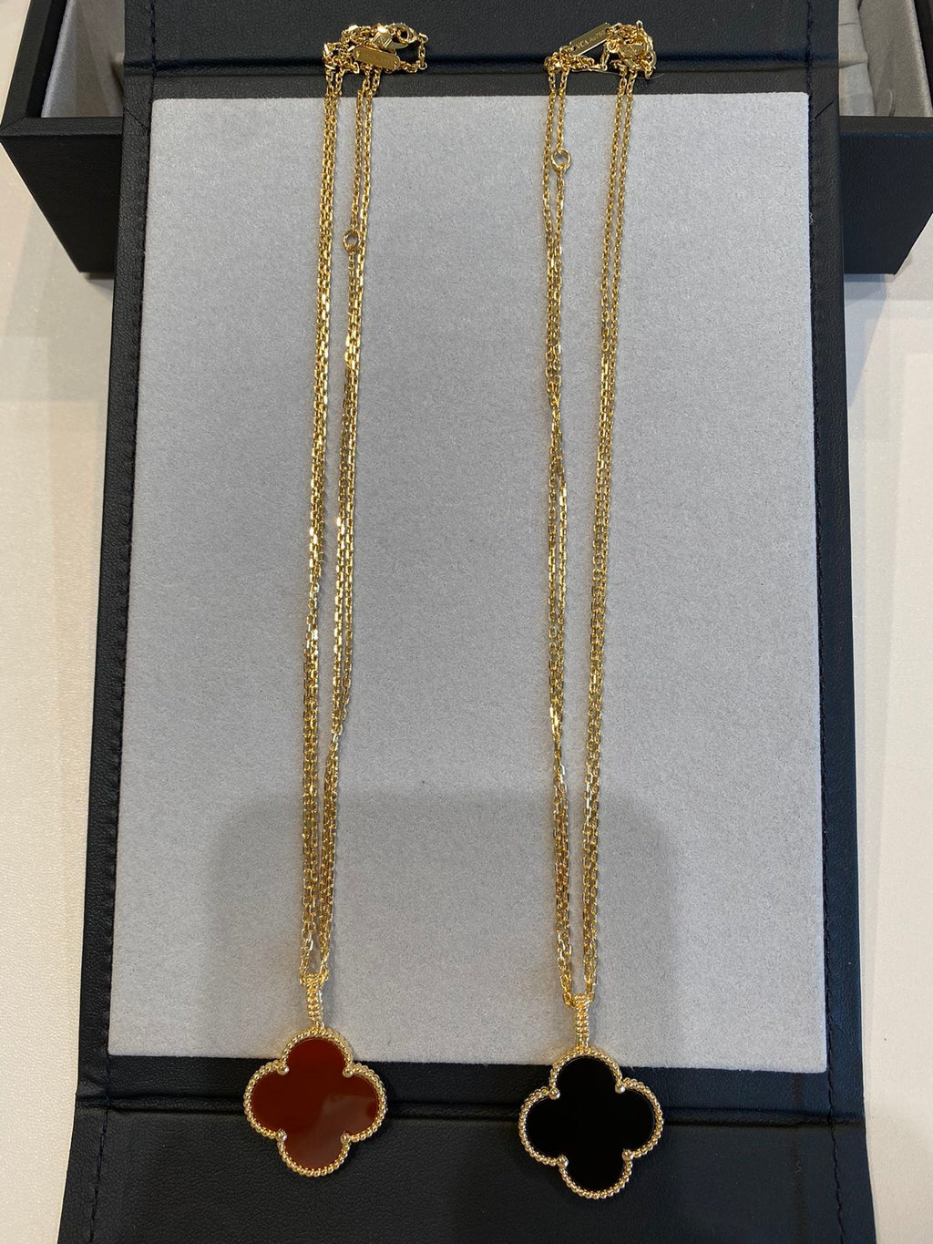 ¡®Star¡¯CLOVER 25MM NECKLACE GOLD CARNELIAN