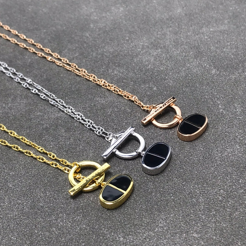 ¡®Star¡¯CHAINE VERSO BLACK CERAMIC  NECKLACE