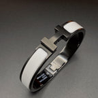 ¡®Star¡¯H BRACELET 12MM BLACK WHITE CERAMIC