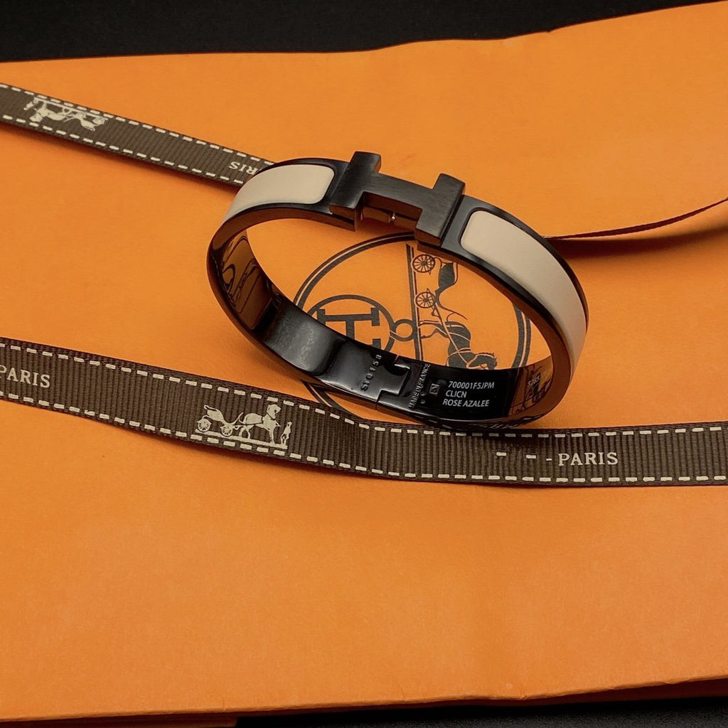 ¡®Star¡¯H BRACELET 12MM BLACK BEIGE CERAMIC