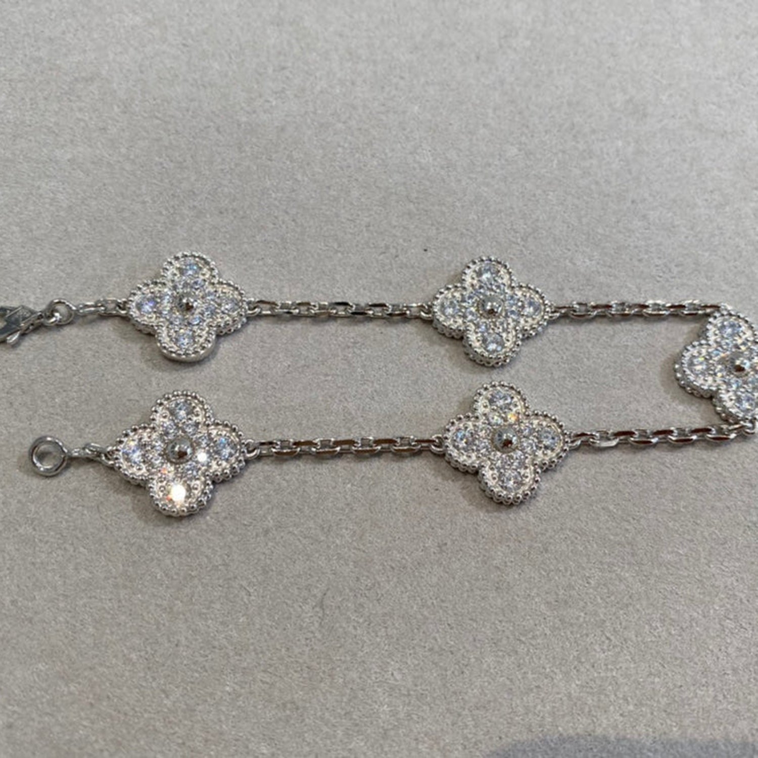 [Star] New  CLOVER 5 MOTIF FULL DIAMOND BRACELET COLLECTION