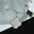 ¡®Star¡¯CLOVER BRACELET 5 MOTIFS MOP CHALCEDONY SILVER