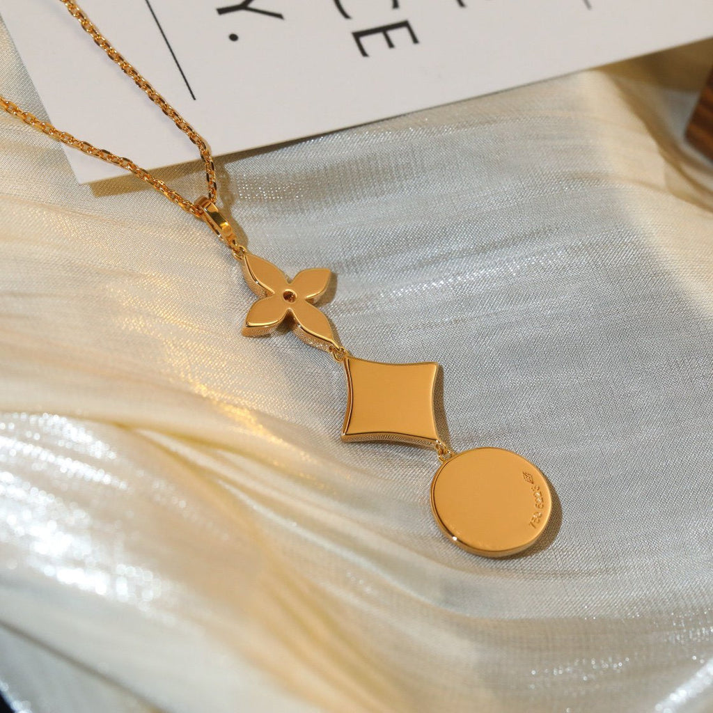 ¡®Star¡¯STAR AND SUN DIAMOND PINK GOLD NECKLACE