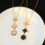 ¡®Star¡¯STAR AND SUN ONYX PINK GOLD NECKLACE