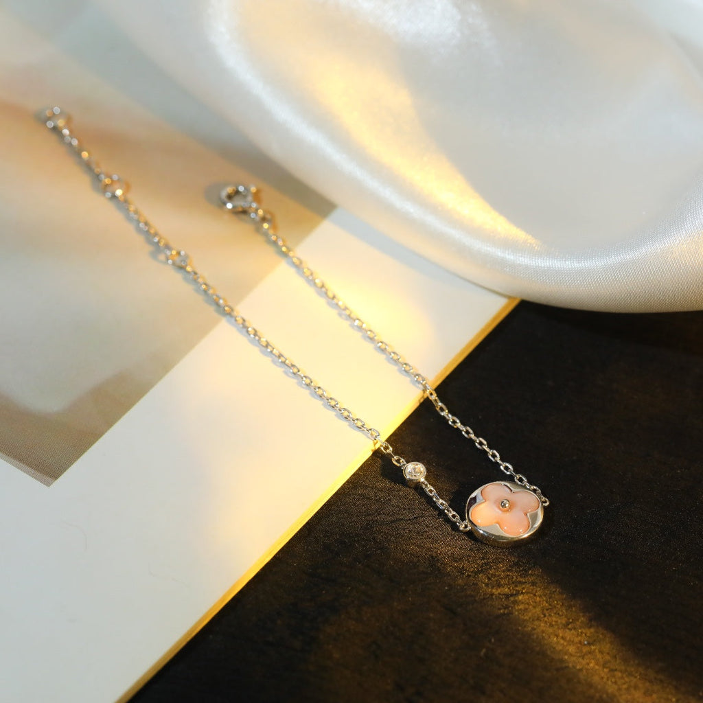 ¡®Star¡¯SUN MOTIF PINK MOP SILVER BRACELET