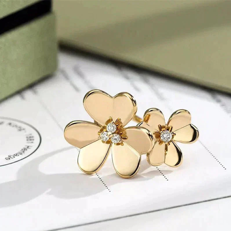 ¡®Star¡¯CLOVER COMOS GOLD DIAMOND RING