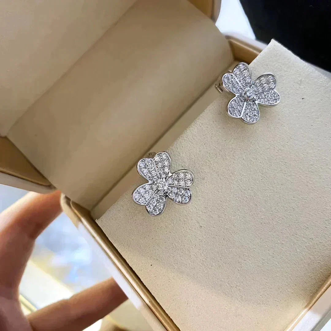 ¡®Star¡¯CLOVER COMOS DIAMOND EARRINGS SILVER