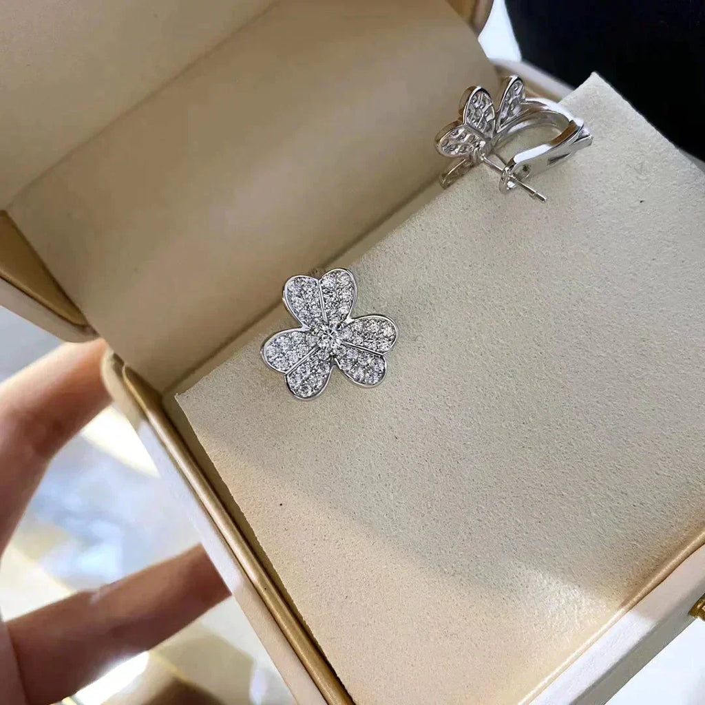 ¡®Star¡¯CLOVER COMOS DIAMOND EARRINGS SILVER