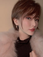 ¡®Star¡¯DOUBLE STAR PINK GOLD MOP DROP EARRINGS