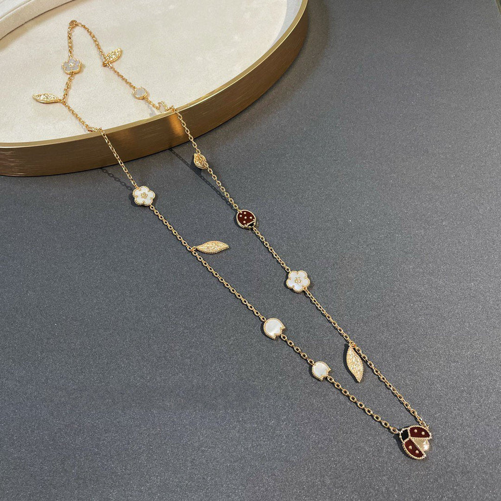 ¡®Star¡¯LUCKY SPRING 15 MOTIFS GOLD NECKLACE