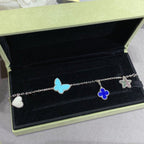 ¡®Star¡¯LUCKY SPRING SILVER BRACELET 4 MOTIF