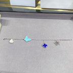 ¡®Star¡¯LUCKY SPRING SILVER BRACELET 4 MOTIF