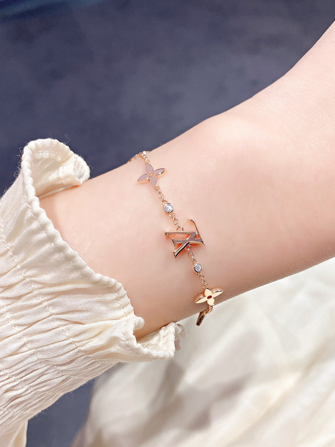 ¡®Star¡¯STAR AND SUN 7 MOTIFS GOLD BRACELET