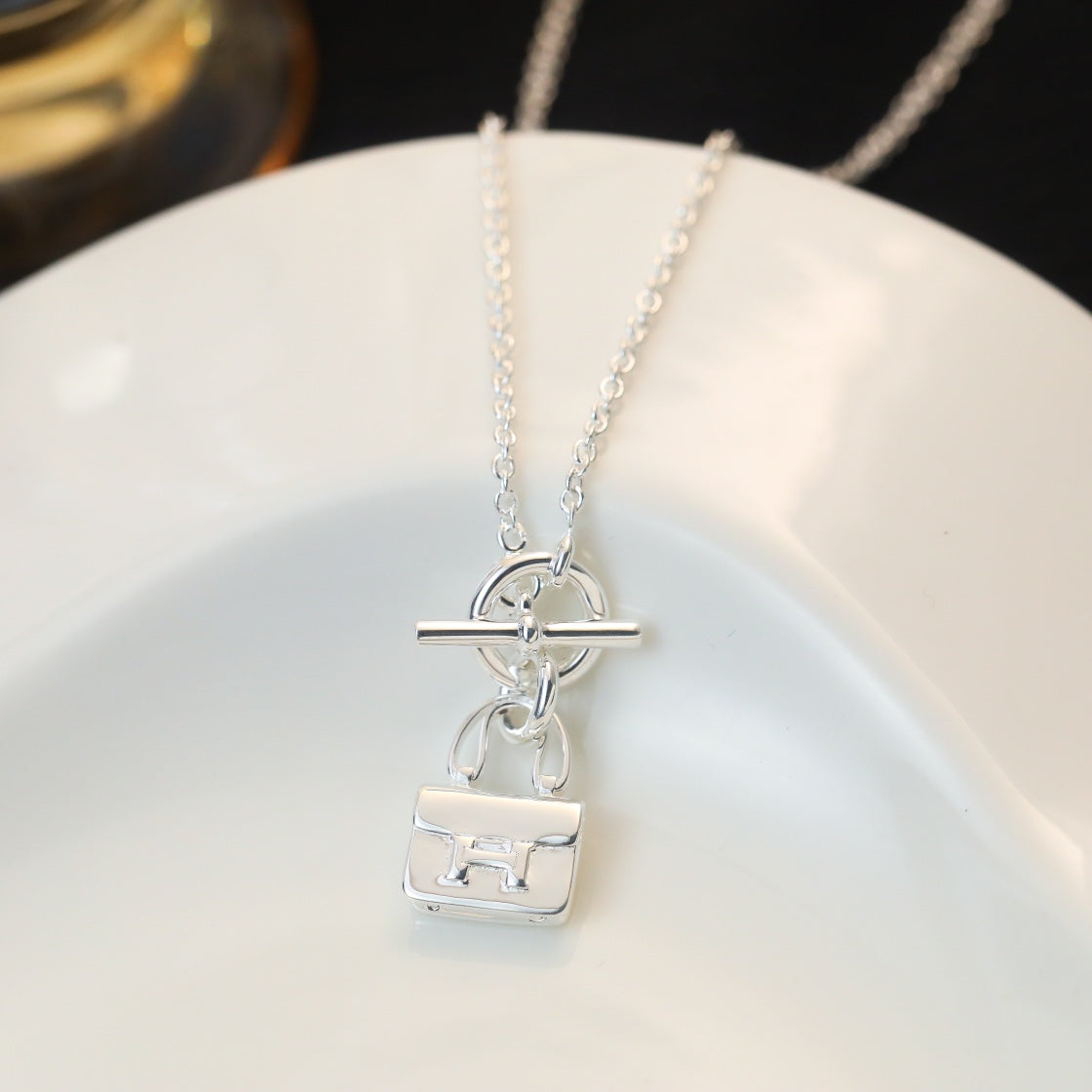 ¡®Star¡¯POP H PEDANT SILVER NECKLACE