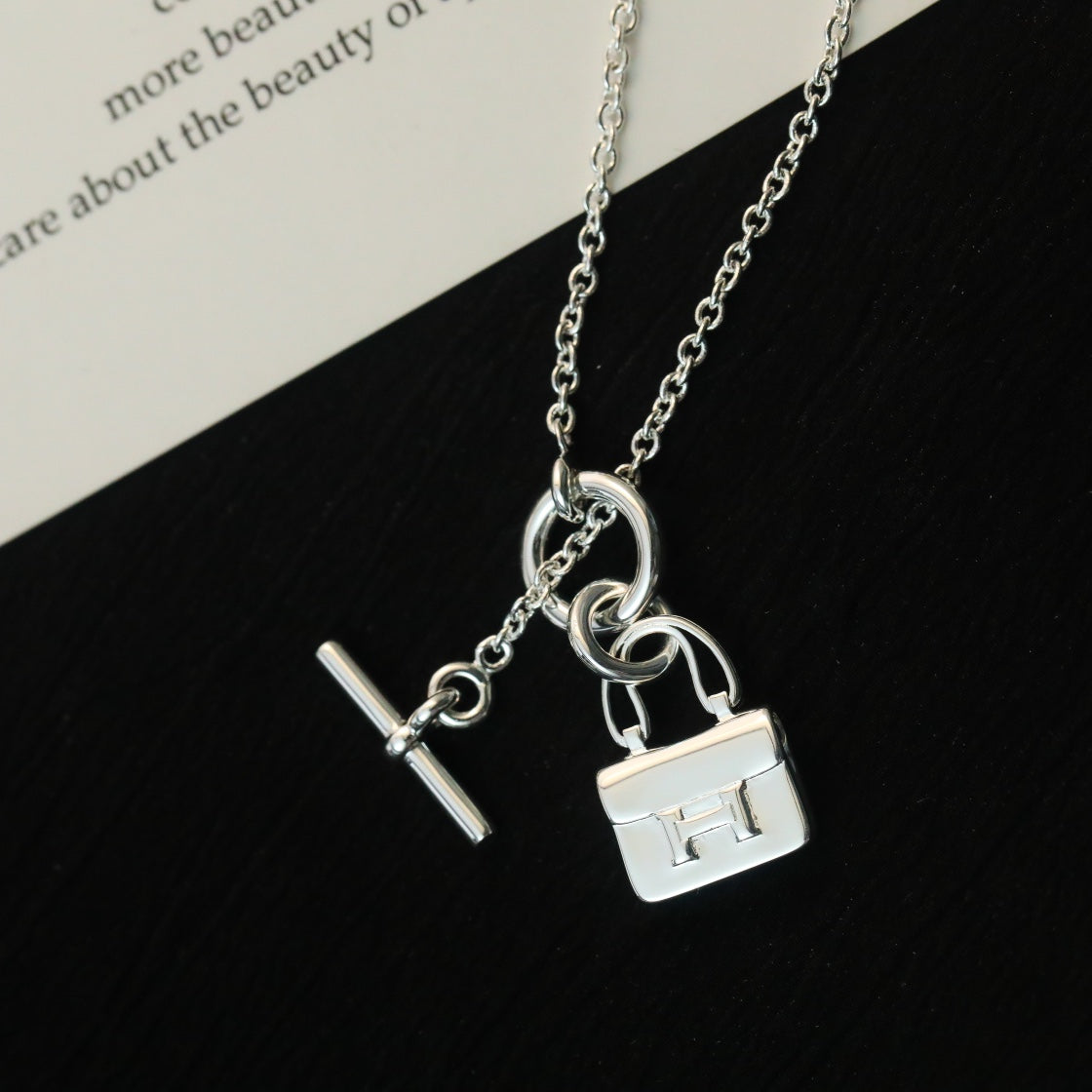 ¡®Star¡¯POP H PEDANT SILVER NECKLACE