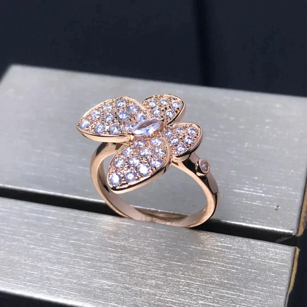 ¡®Star¡¯BUTTERFLY PINK GOLD DIAMOND RING