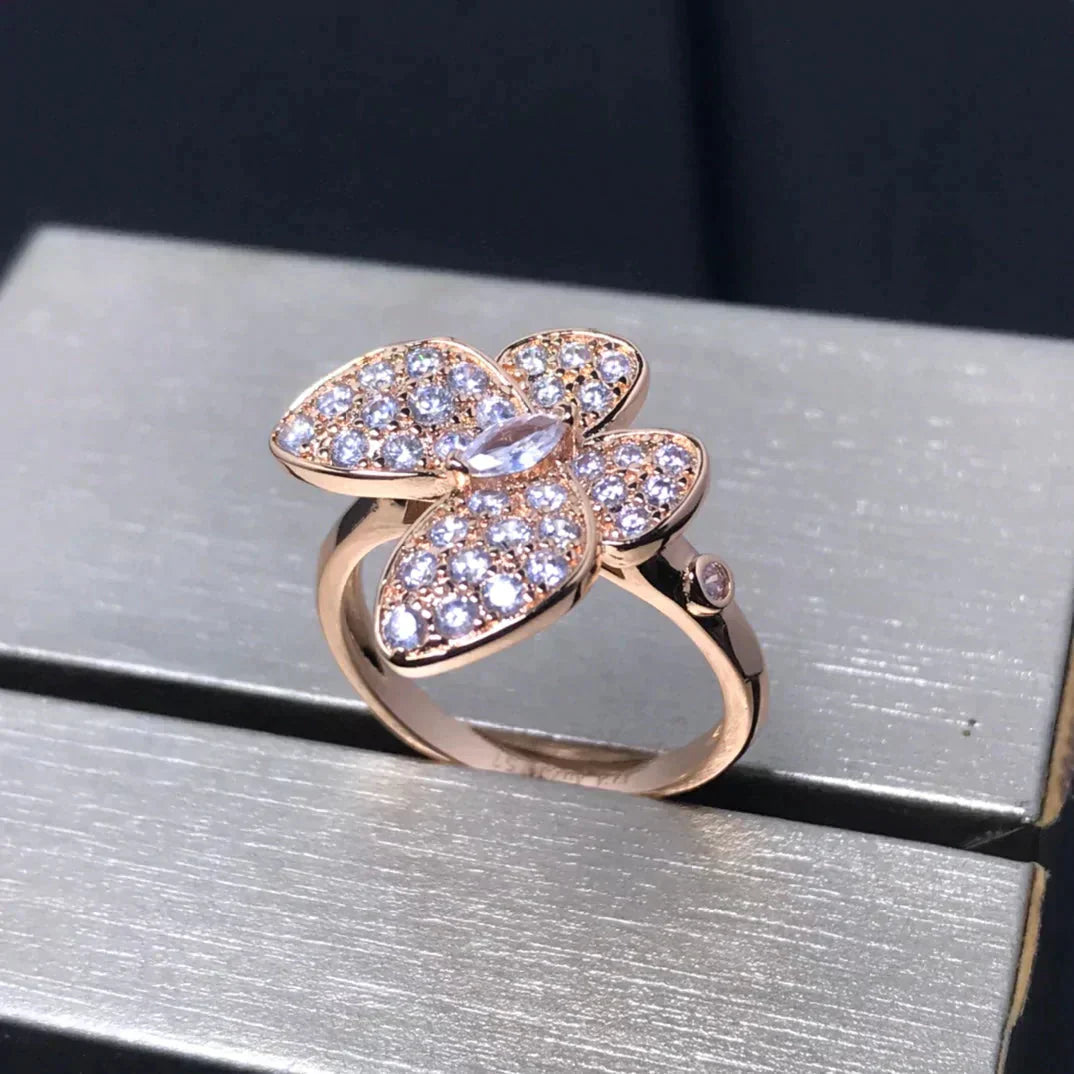 ¡®Star¡¯BUTTERFLY PINK GOLD DIAMOND RING