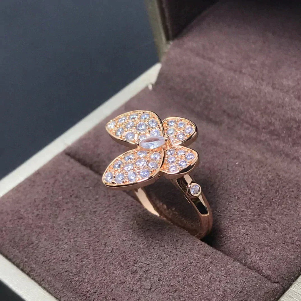 ¡®Star¡¯BUTTERFLY PINK GOLD DIAMOND RING