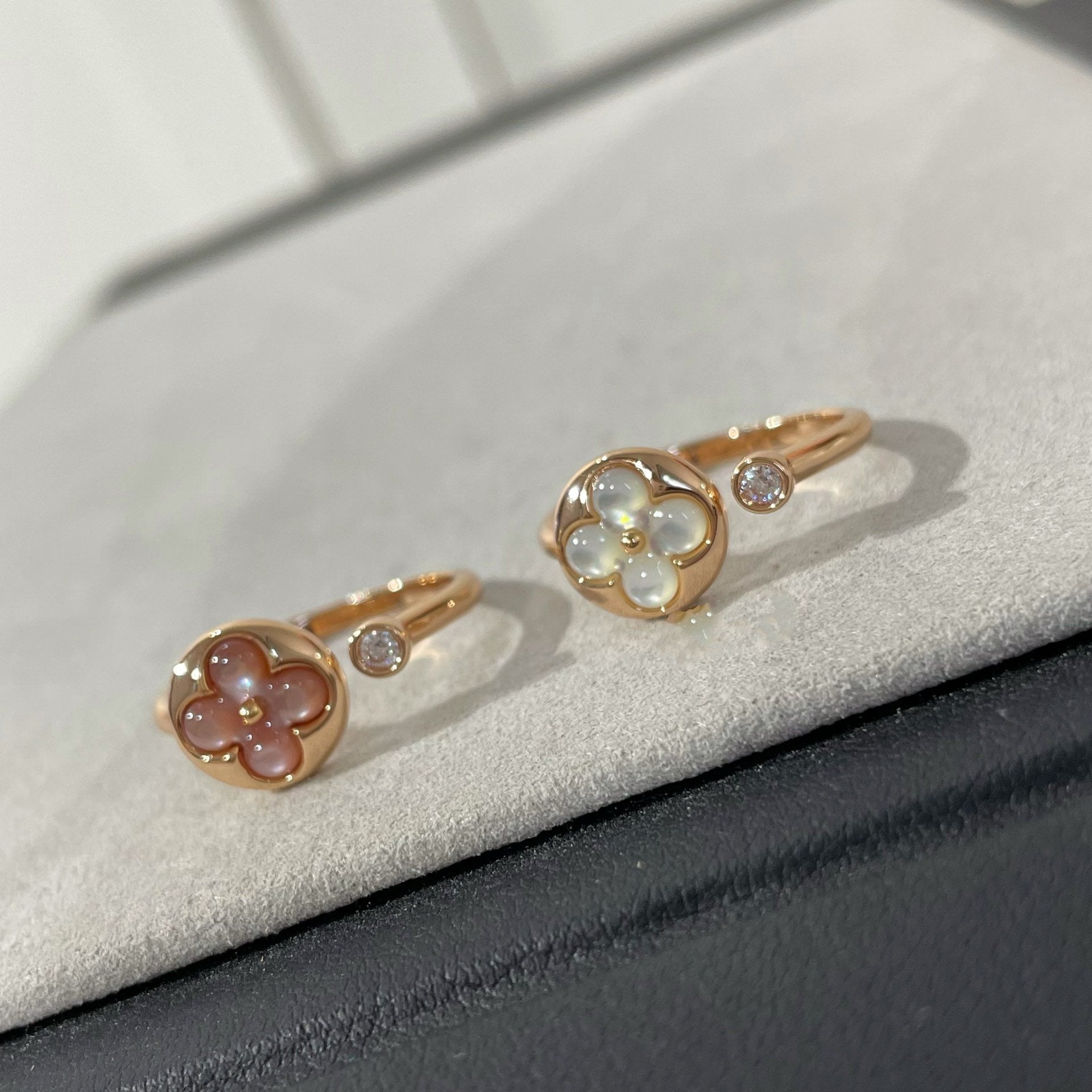 ¡®Star¡¯SUN 1 DIAMOND PINK MOP RING