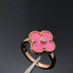 ¡®Star¡¯CLOVER RHODONITE ROSE GOLD RING
