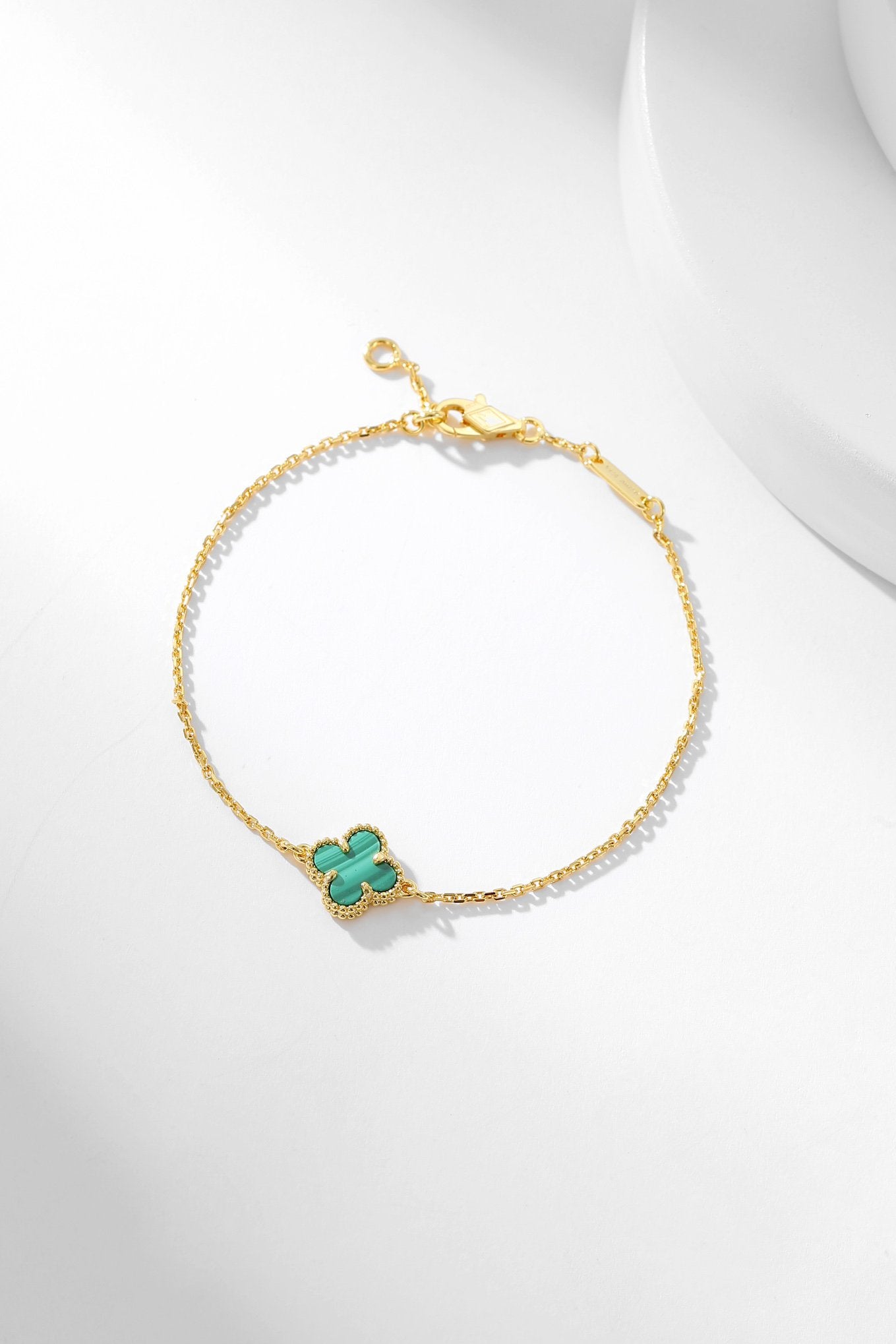 ¡®Star¡¯CLOVER BRACELET MALACHITE 1 MOTIF