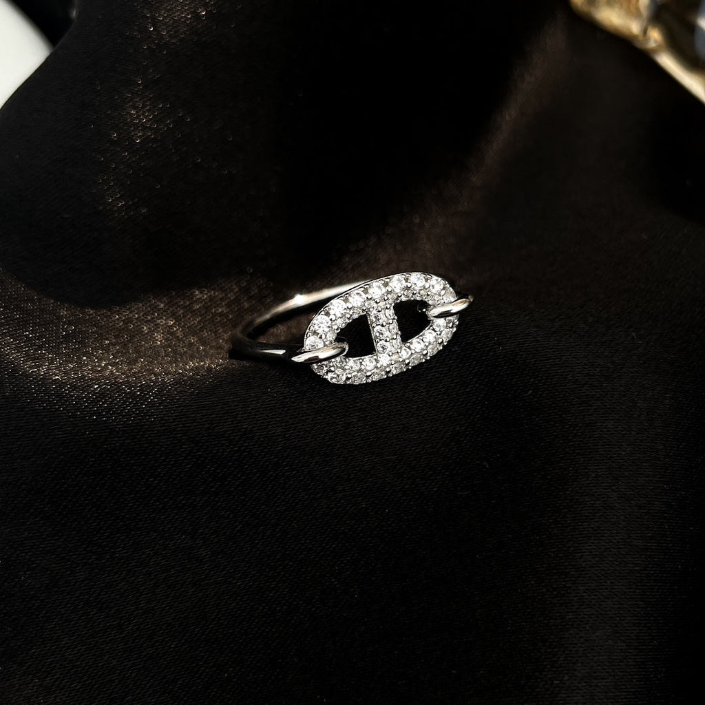 ¡®Star¡¯RONDE SMALL SILVER DIAMOND RING