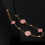 ¡®Star¡¯STAR AND SUN 4 MOTIF PINK MOP PINK GOLD BRACELET