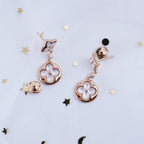 ¡®Star¡¯STAR AND SUN PINK GOLD MOP DROP EARRINGS