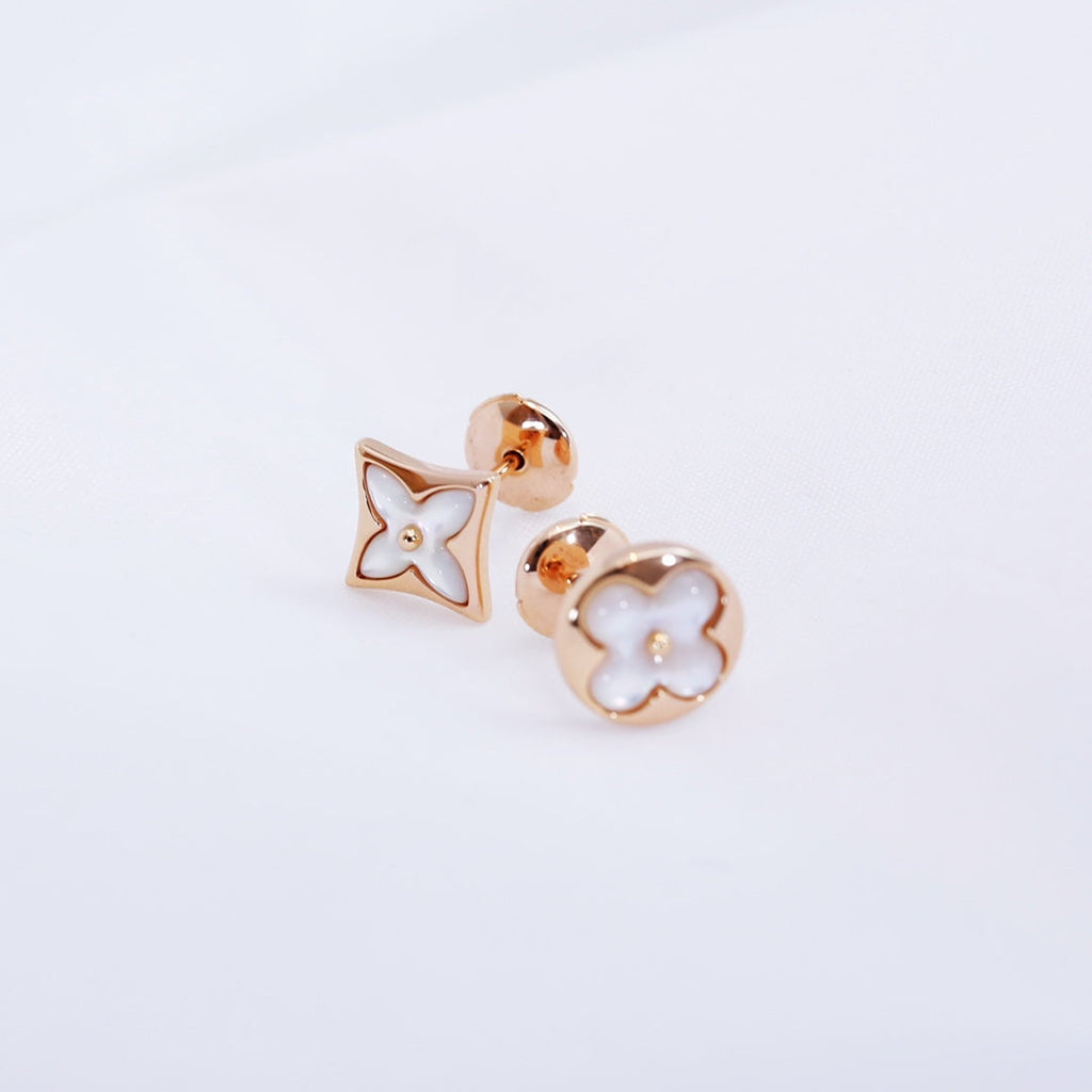 ¡®Star¡¯STAR AND SUN PINK GOLD MOP STUD EARRINGS
