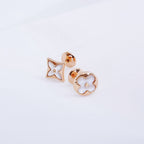 ¡®Star¡¯STAR AND SUN PINK GOLD MOP STUD EARRINGS