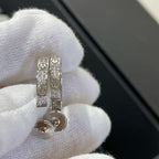 ¡®Star¡¯LOVE DIAMOND SILVER HOOP EARRINGS