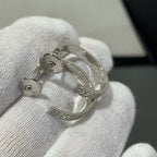 ¡®Star¡¯LOVE DIAMOND SILVER HOOP EARRINGS