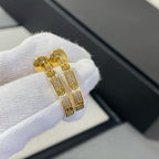 ¡®Star¡¯LOVE DIAMOND GOLD HOOP EARRINGS