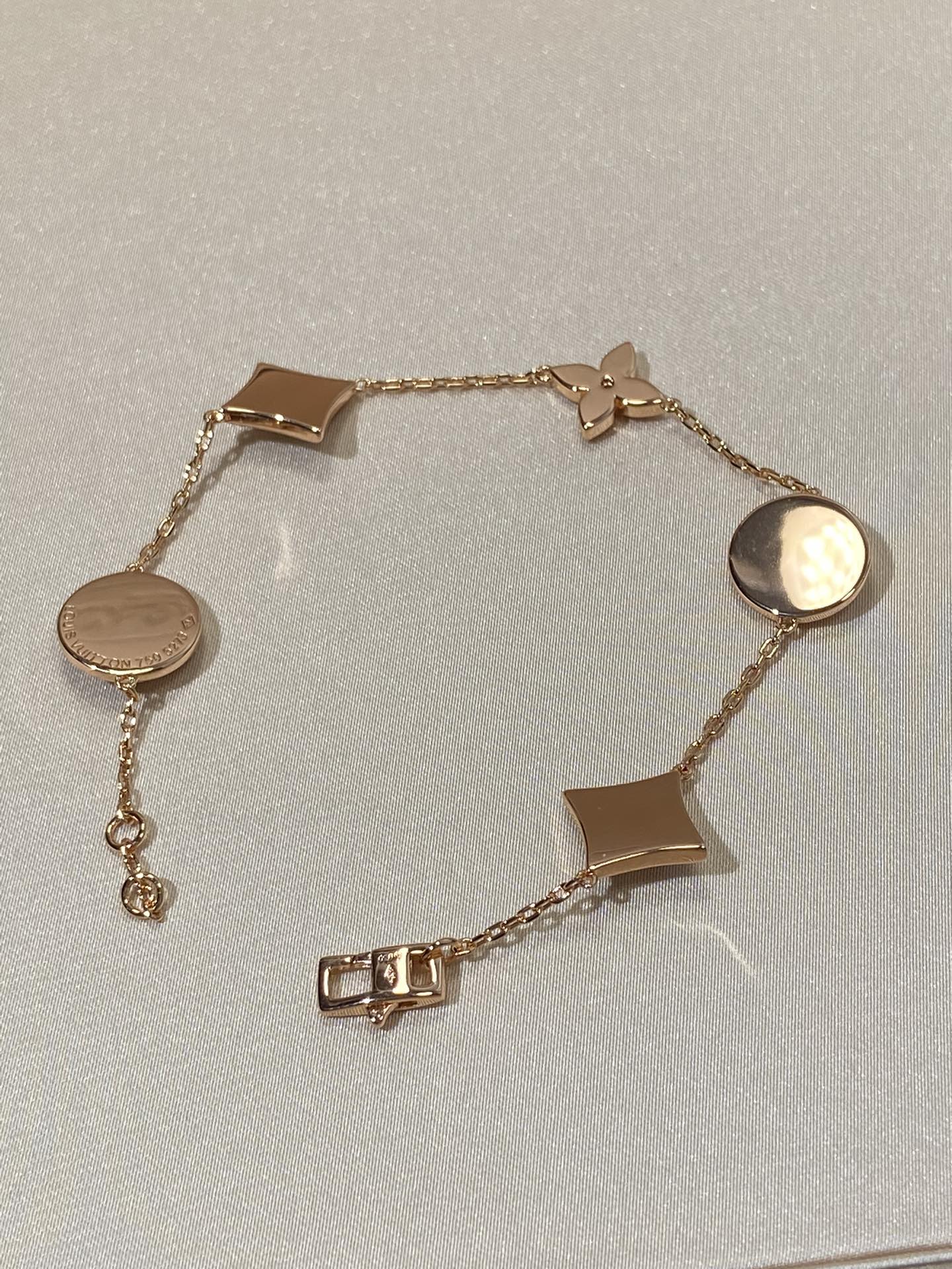¡®Star¡¯STAR AND SUN 5 MOTIF MOP PINK GOLD BRACELET