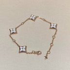 ¡®Star¡¯STAR 4 MOTIF MOP DIAMOND PINK GOLD BRACELET