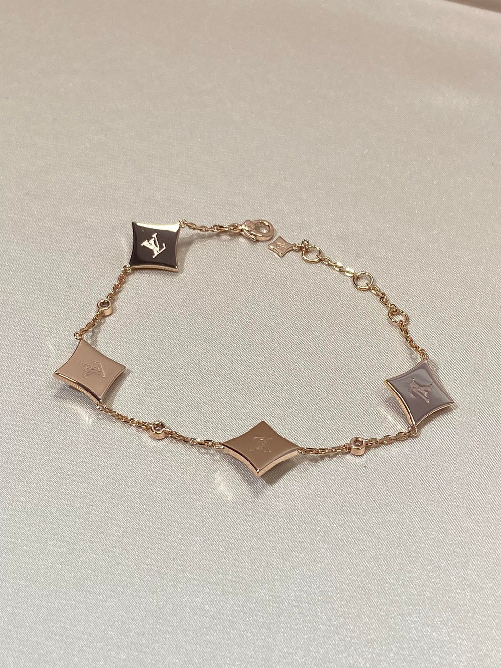 ¡®Star¡¯STAR 4 MOTIF MOP DIAMOND PINK GOLD BRACELET