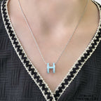 ¡®Star¡¯POP H SKY BLUE NECKLACE