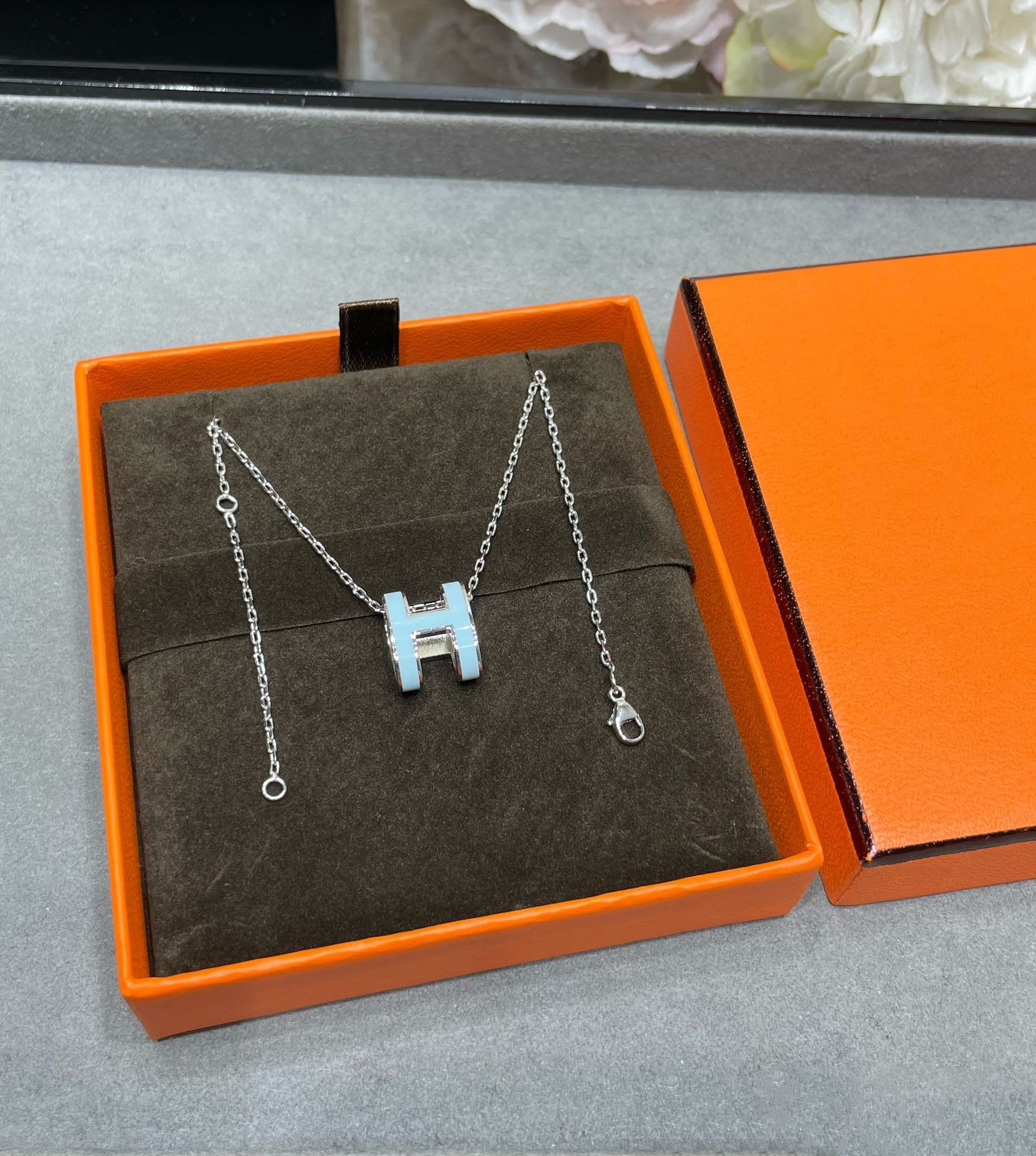 ¡®Star¡¯POP H SKY BLUE NECKLACE