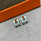 ¡®Star¡¯POP H SKY BLUE STUD EARRINGS