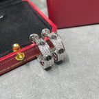 ¡®Star¡¯LOVE CERAMIC DIAMOND PAVED SILVER EARRINGS