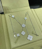 ¡®Star¡¯CLOVER 6 MOTIF DIAMOND PAVED NECKLACE