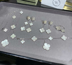 ¡®Star¡¯CLOVER 5 MOTIF WHITE MOP SILVER BRACELET