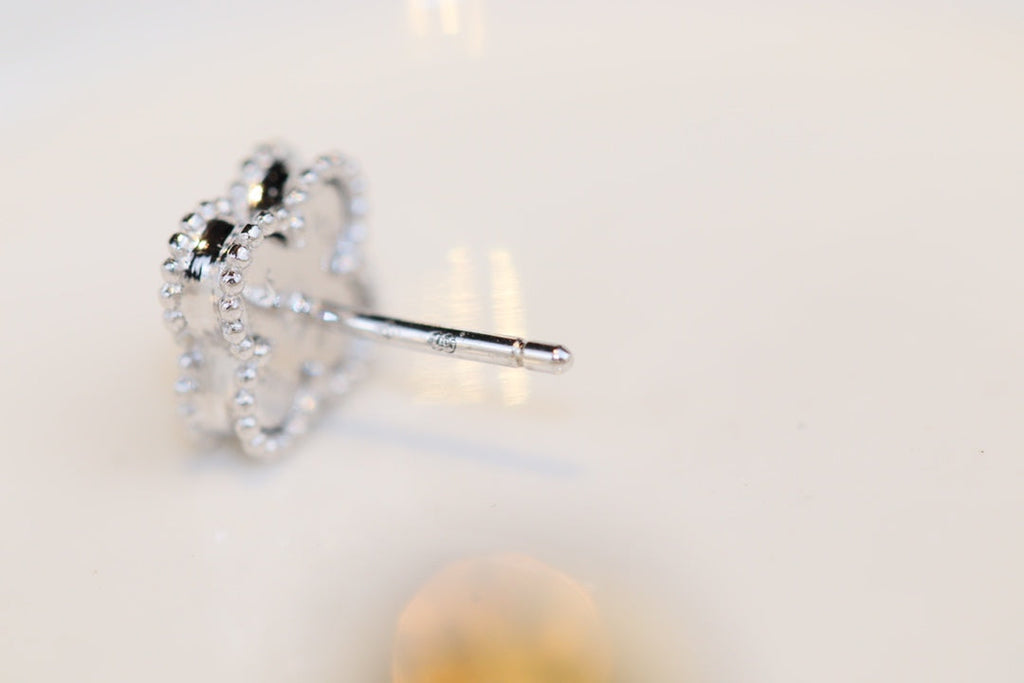 ¡®Star¡¯CLOVER MINI TURQUOISE SILVER STUD EARRINGS