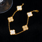 [Star]New CLOVER WHITE PEARL MOP 5 MOTIF BRACELET COLLECTION