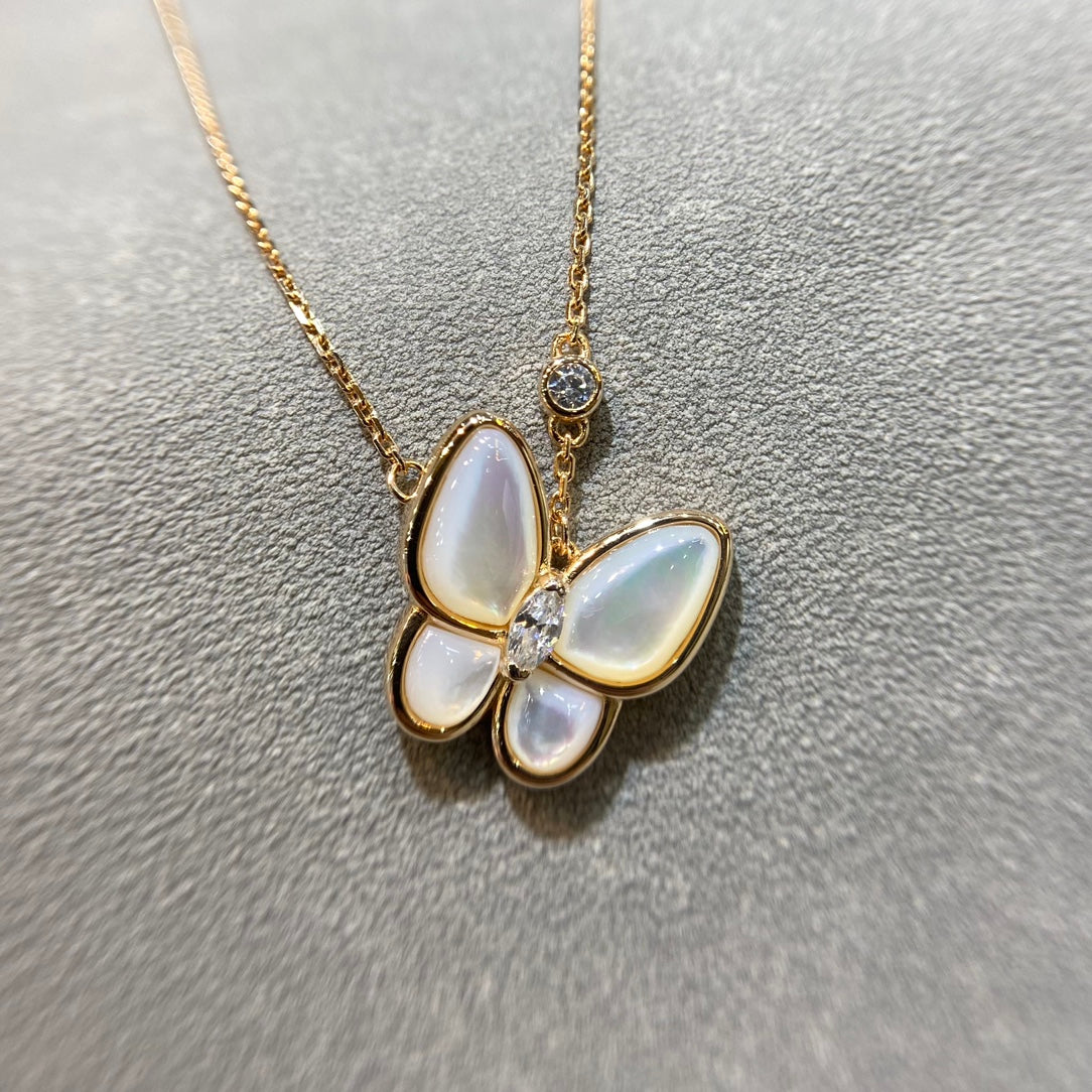 ¡®Star¡¯BUTTERFLY MOP DIAMOND NECKLACE