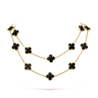 ¡®Star¡¯CLOVER 20 MOTIFS ONYX NECKLACE