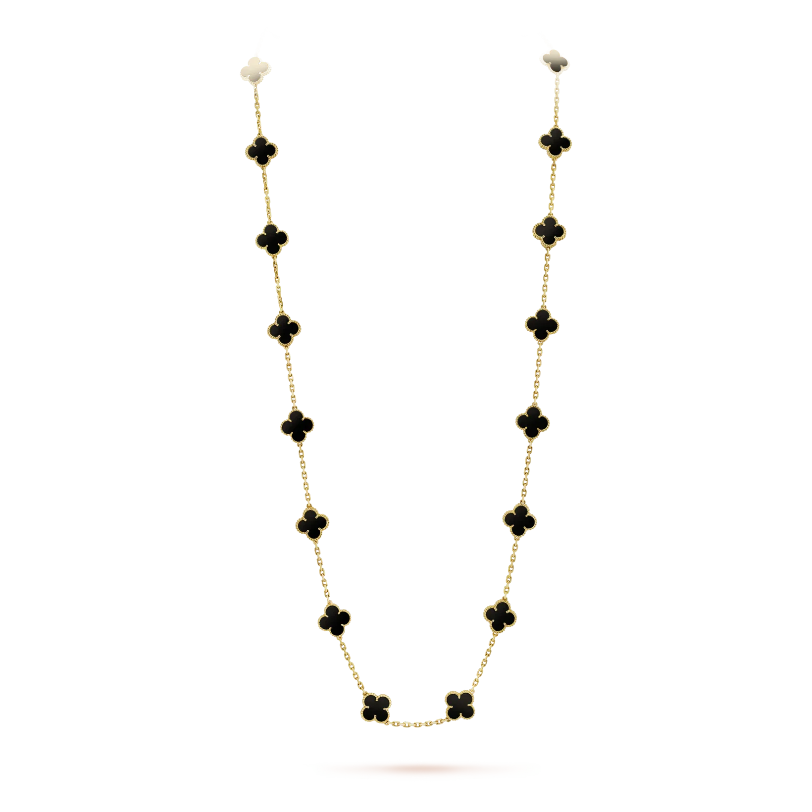 ¡®Star¡¯CLOVER 20 MOTIFS ONYX NECKLACE
