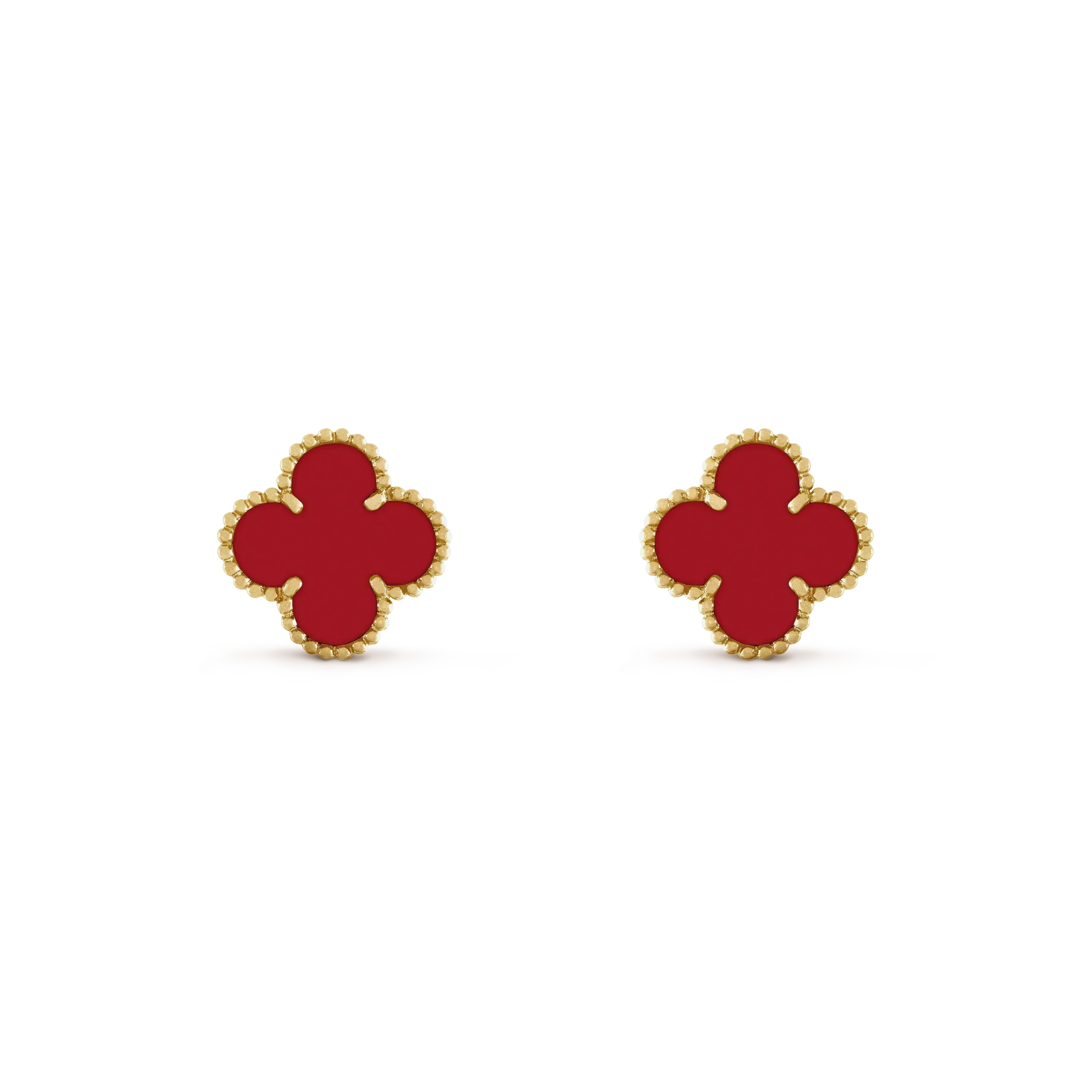 ¡®Star¡¯CLOVER MINI 9.5MM CARNELIAN EARRINGS